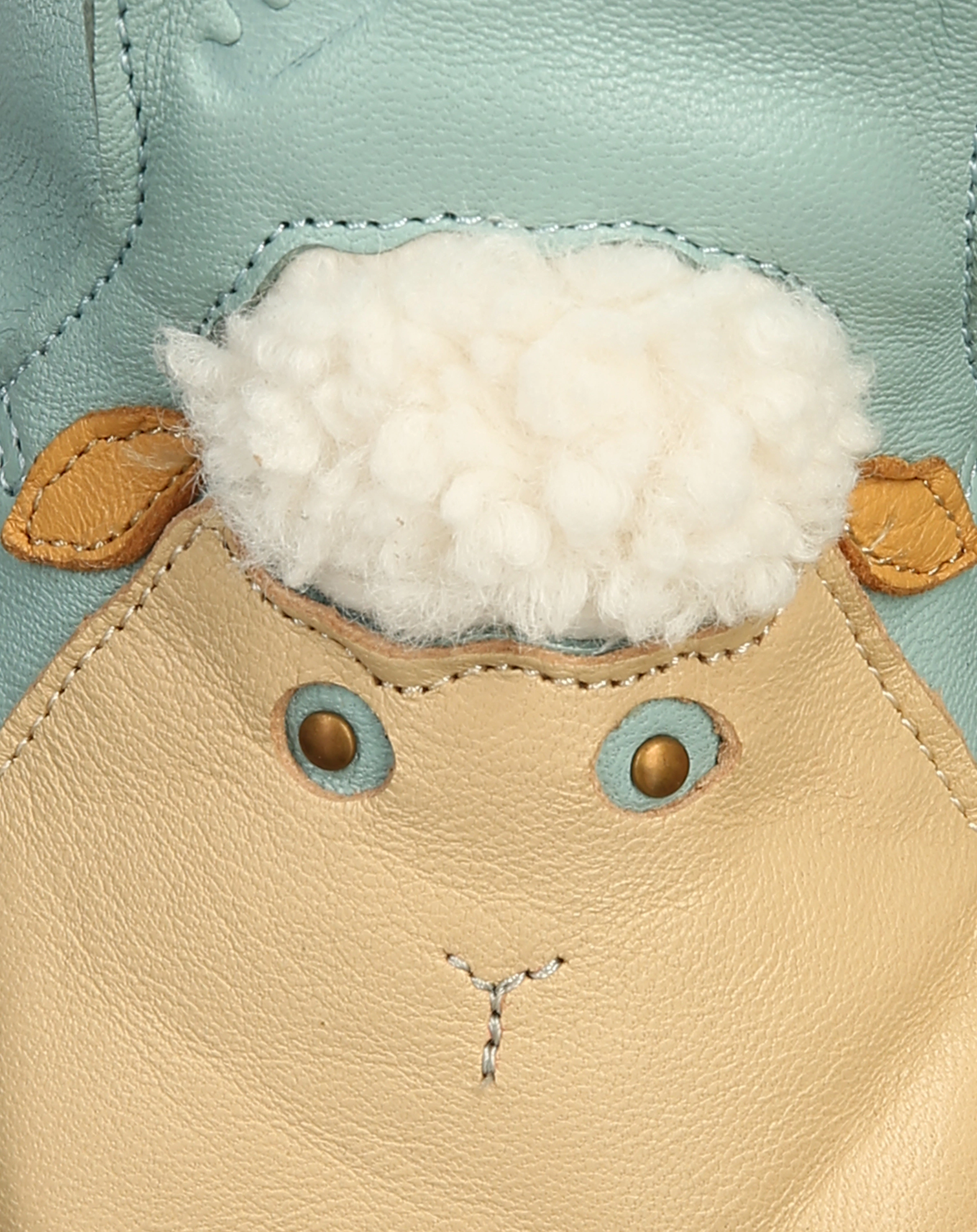 Leder-Krabbelschuhe BLUBLU MOUTON in bunt