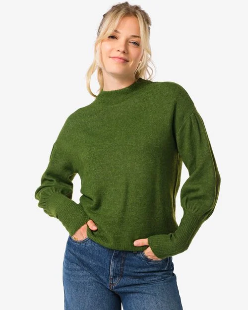 pull en maille fine Havana pour femmes  vert foncé