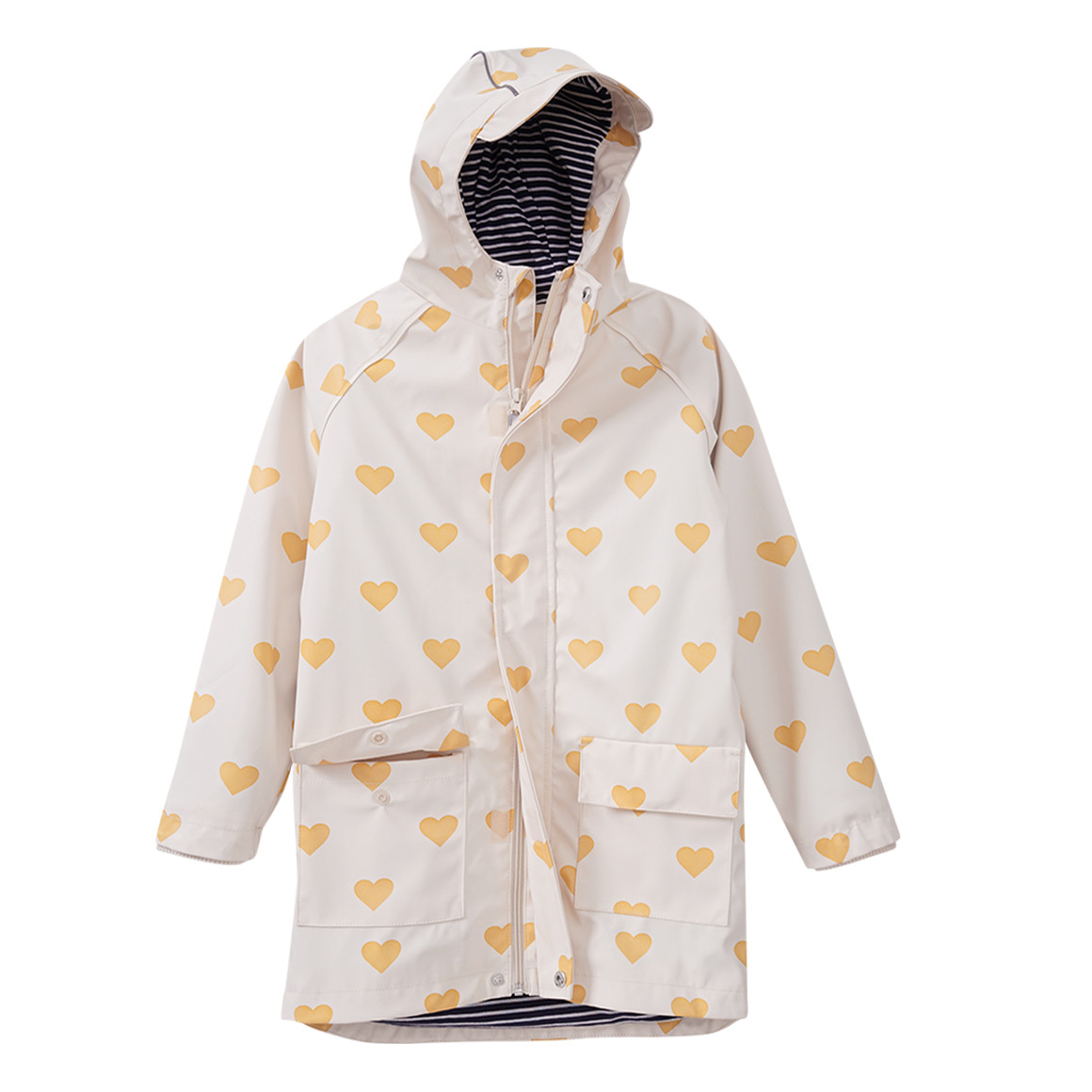 Yigga Mädchen Regenjacke mit Beschichtung creme