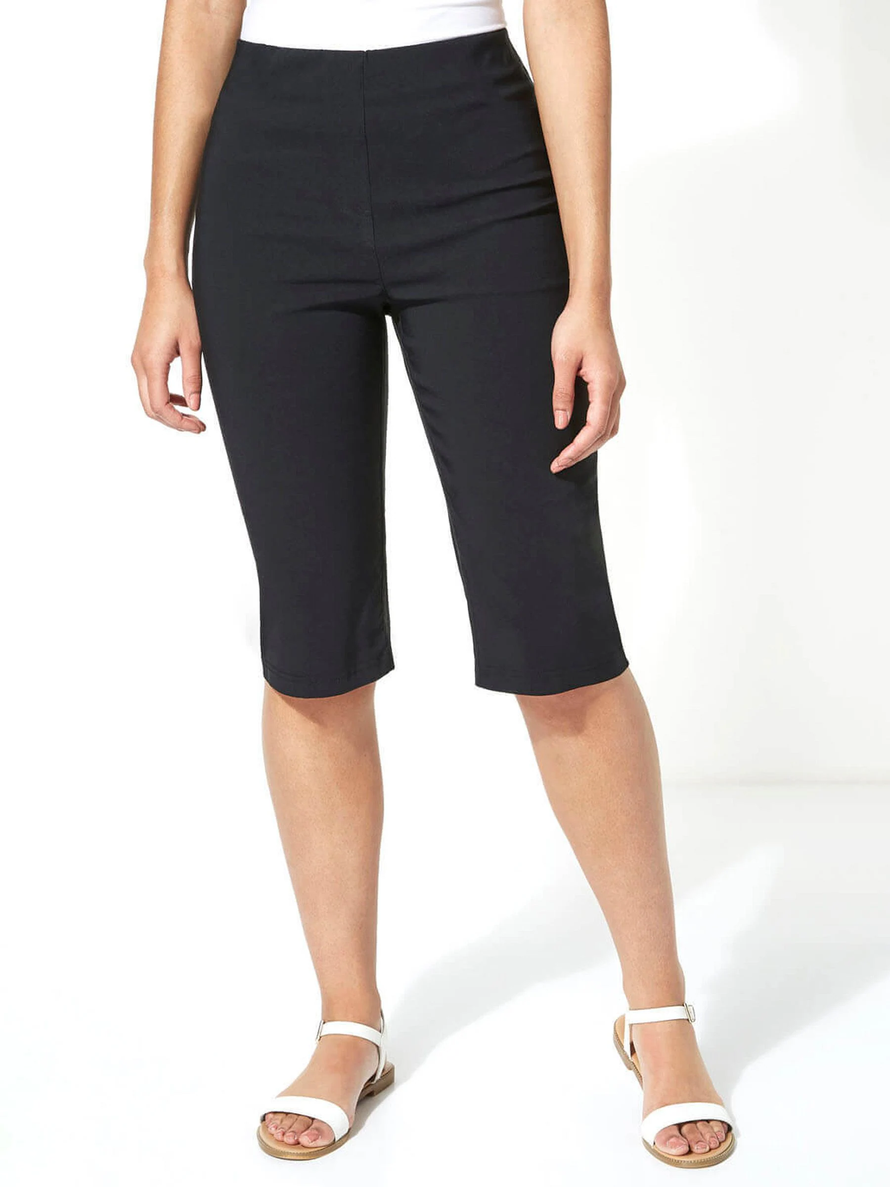 Zwart - Roman - Knielange stretchshort