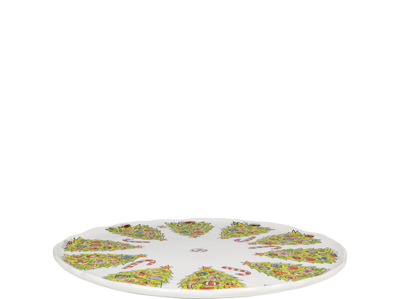 Bord met wave rand 31cm Kerst Christmas Tree