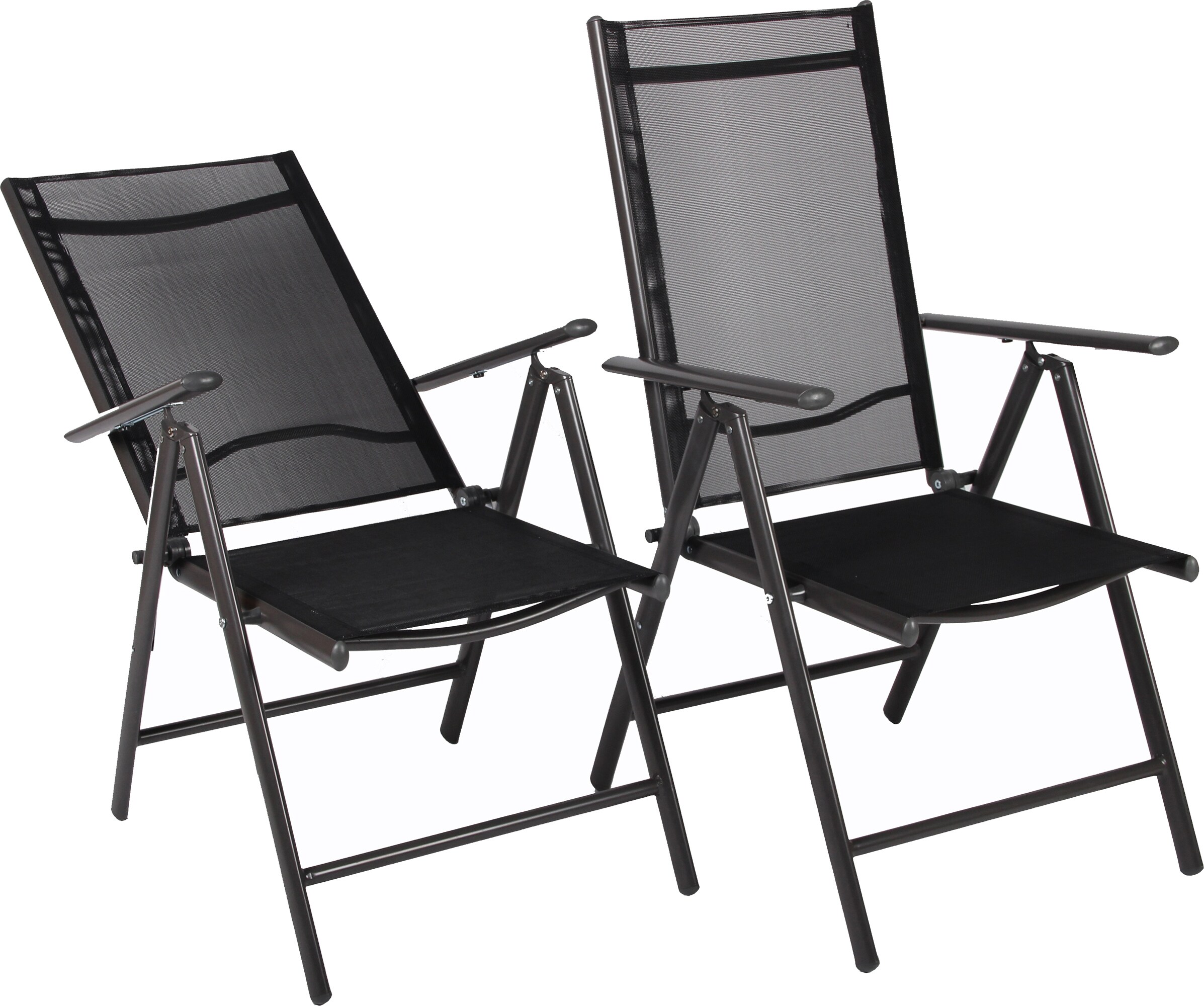 VCM 4er Set Aluminium Gartenstuhl Alu Hochlehner Balkonstuhl Camping Klappstuhl