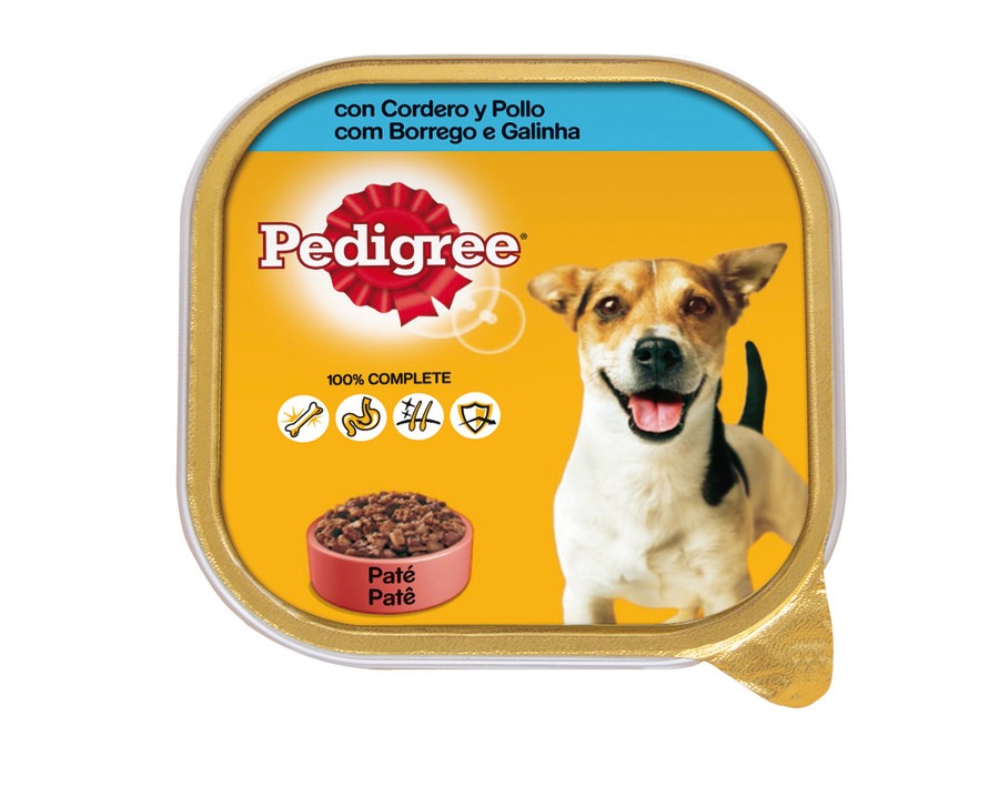 Patê de cordeiro e frango Pedigree para cães