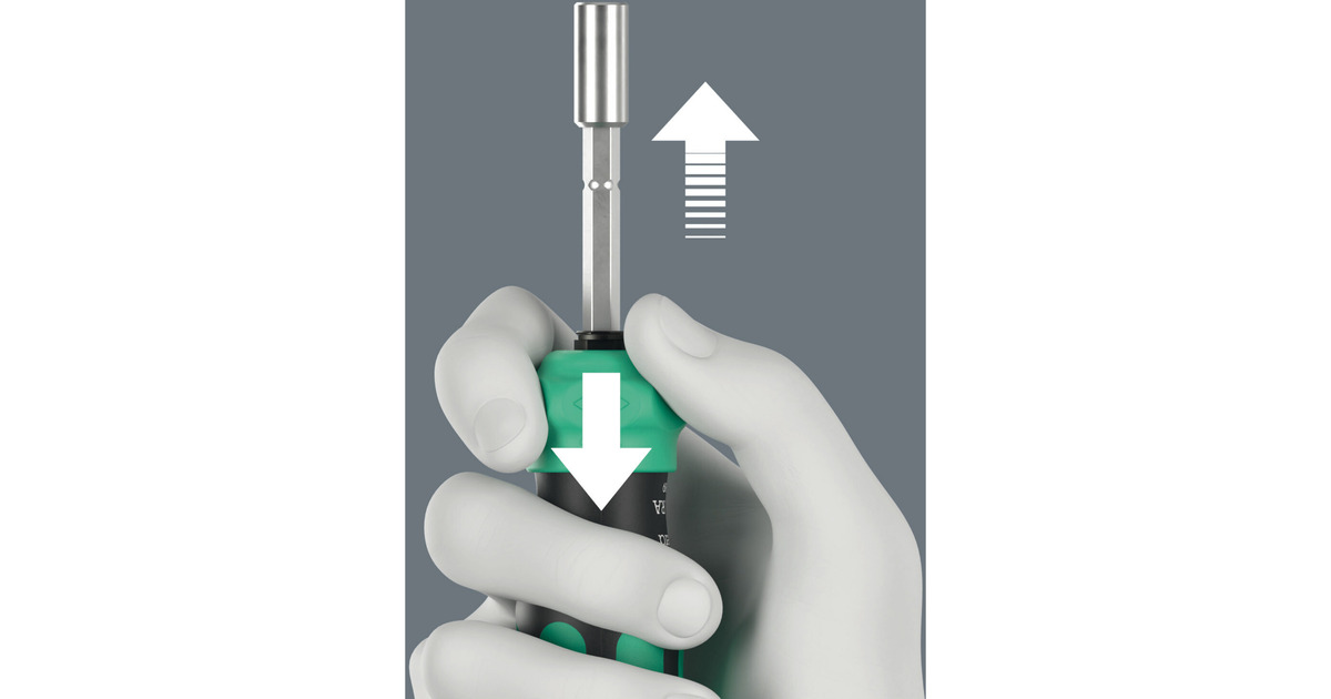 WeraKraftform Kompakt 28 RA met etui, 6‑delig bitset  (Zwart/groen)