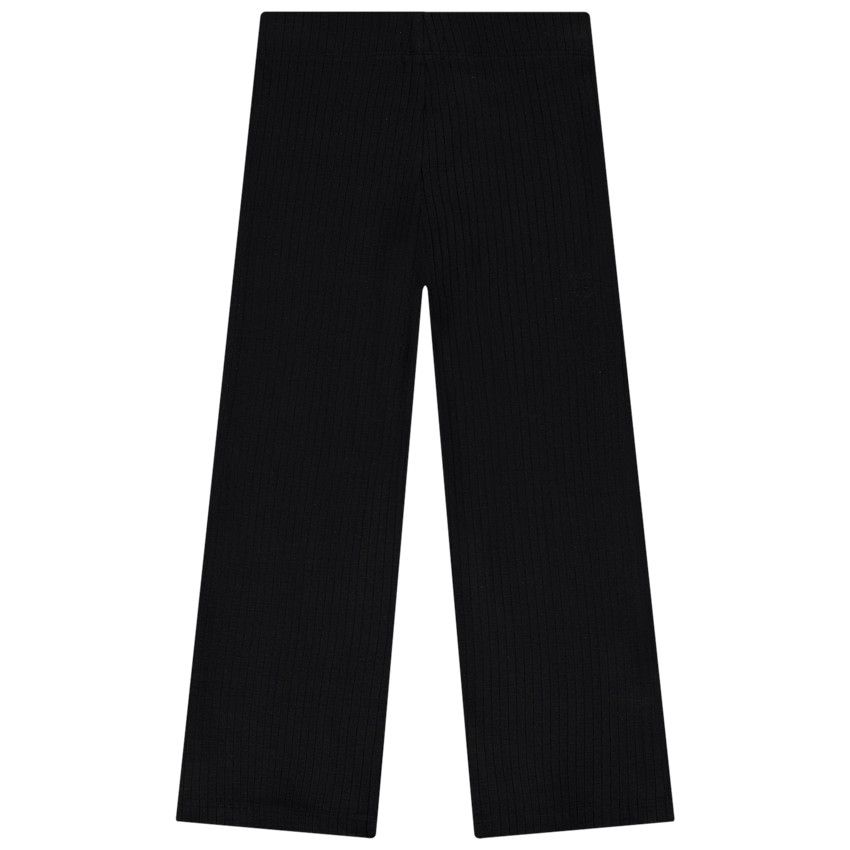 Legging évasé effet côtelé pour fille - Noir