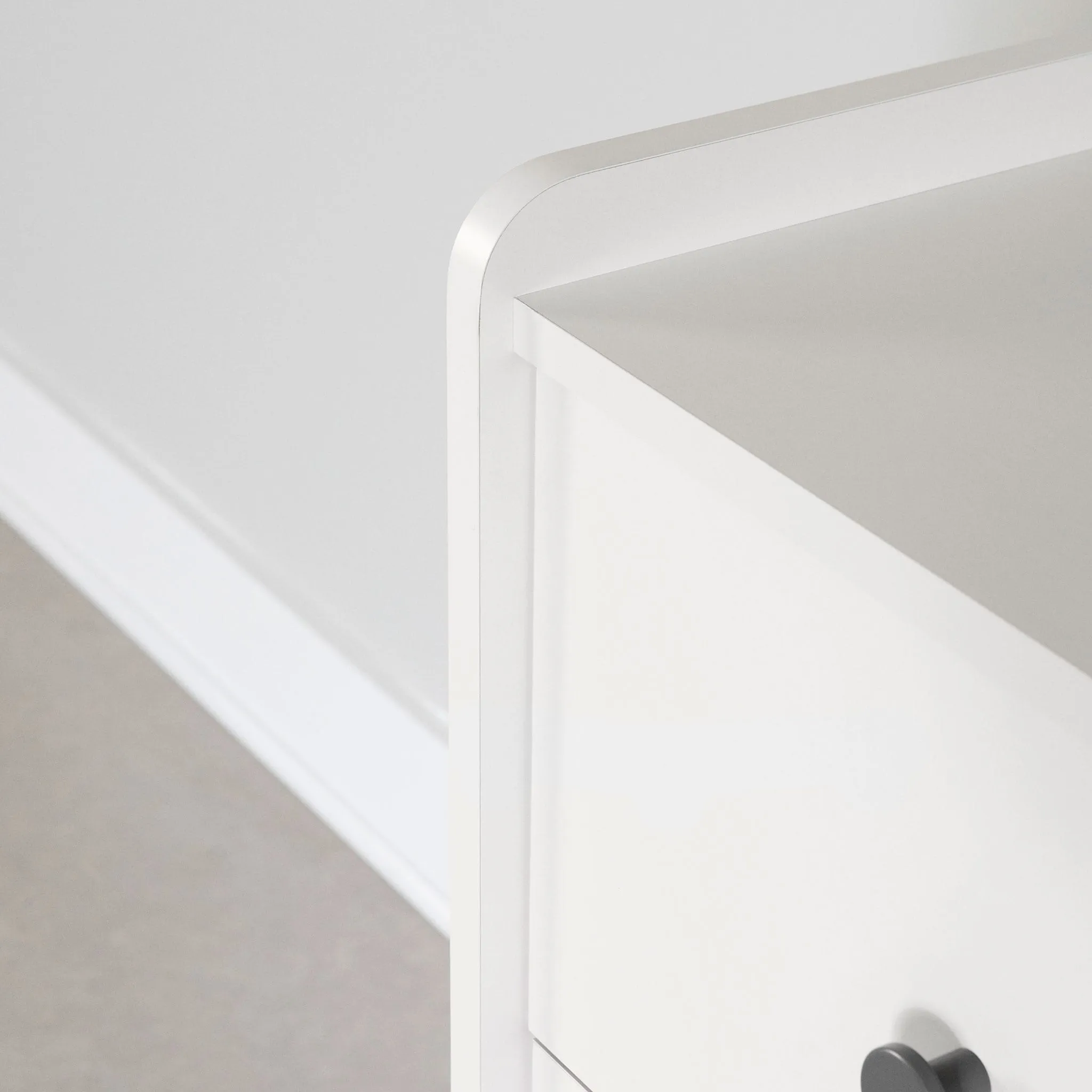 South Shore Table de Nuit - Bebble Gris clair et Blanc