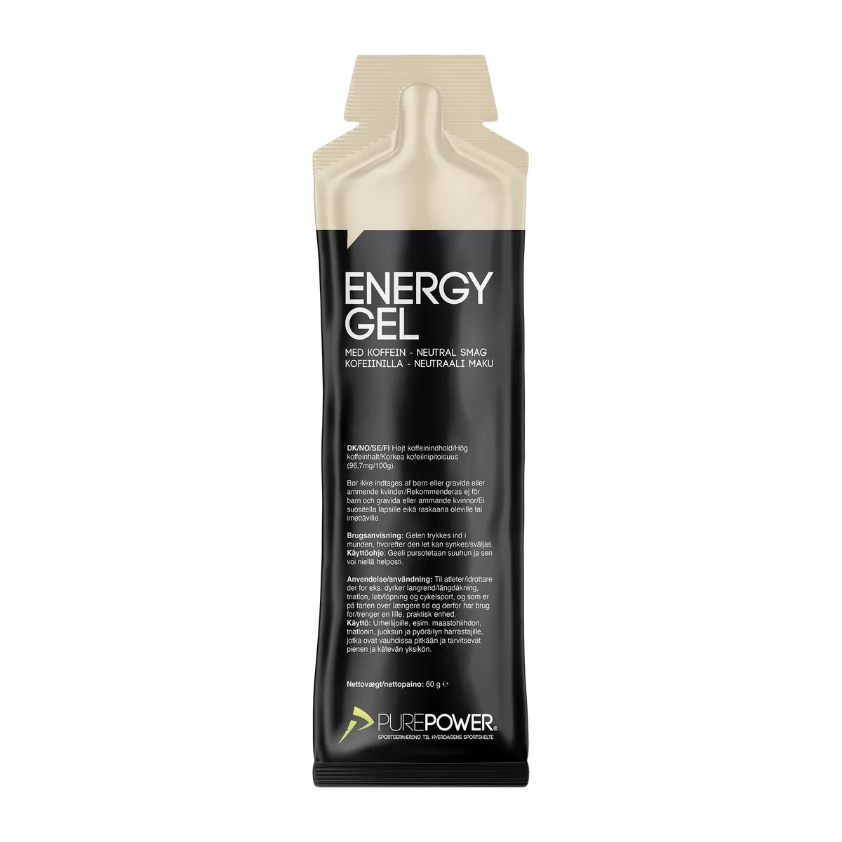 PurePower EnergyGel Neutral Koffein - 60 g