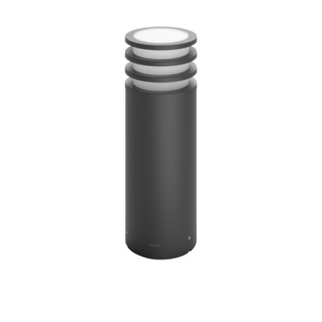Philips Hue sokkellamp Lucca antraciet - warmwit licht 9W - laag
