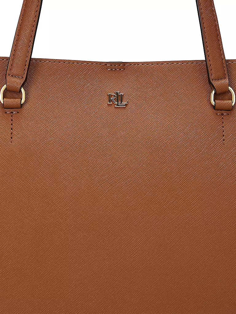 LAUREN RALPH LAUREN Ledertasche - Shopper KARLY TOTE Large braun