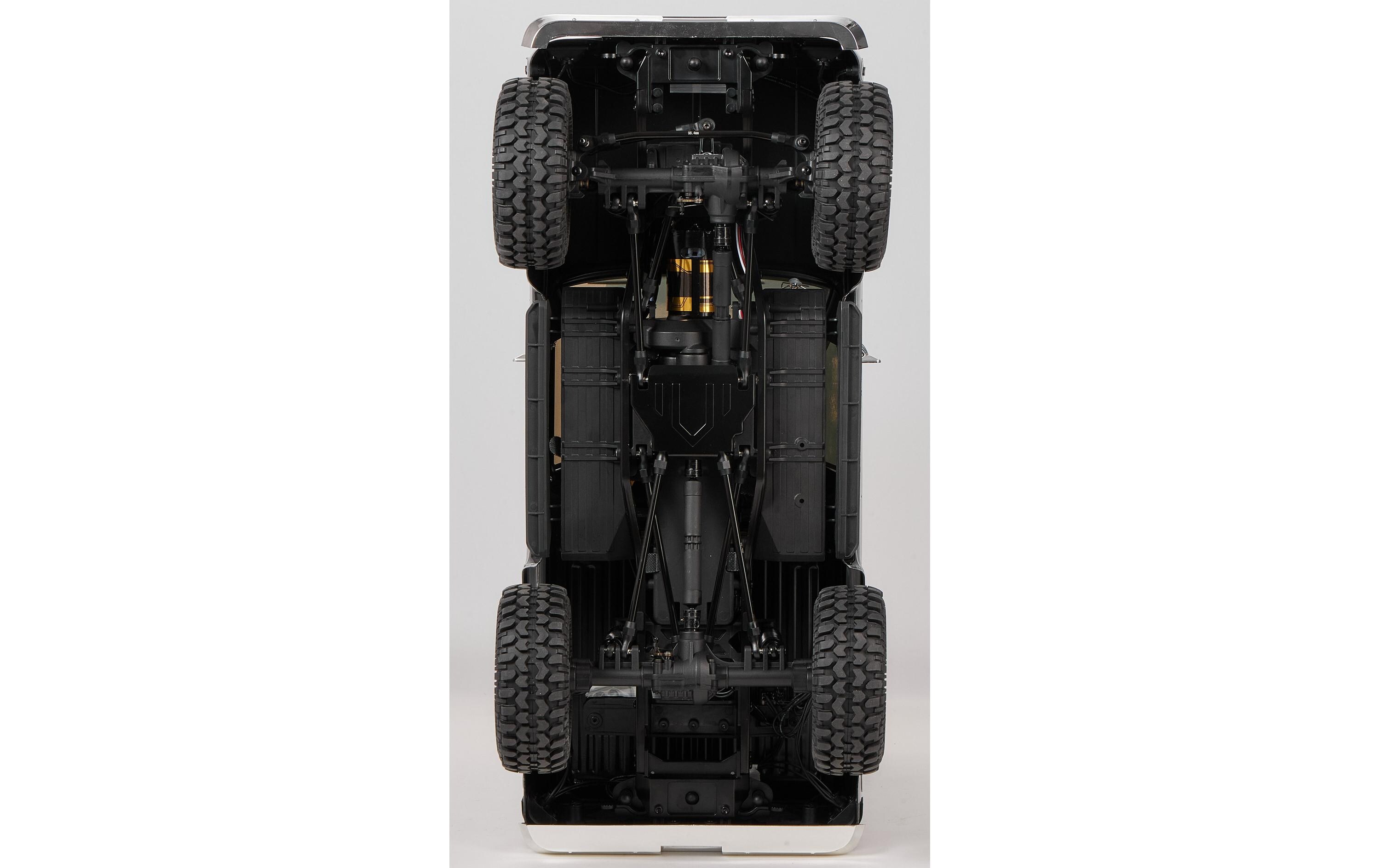 Scale Crawler FCX10 Chevrolet K5 Blazer Schwarz, ARTR, 1:10<br>Rock Crawler mit detaillierter Chevrolet Blazer Karosserie, 2-Gang Getriebe udn Differentialsperren