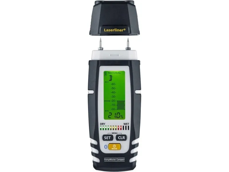 Laserliner DampMaster Compact Plus, Træ, Digital, Grå, 0 - 90%, 4%, LCD