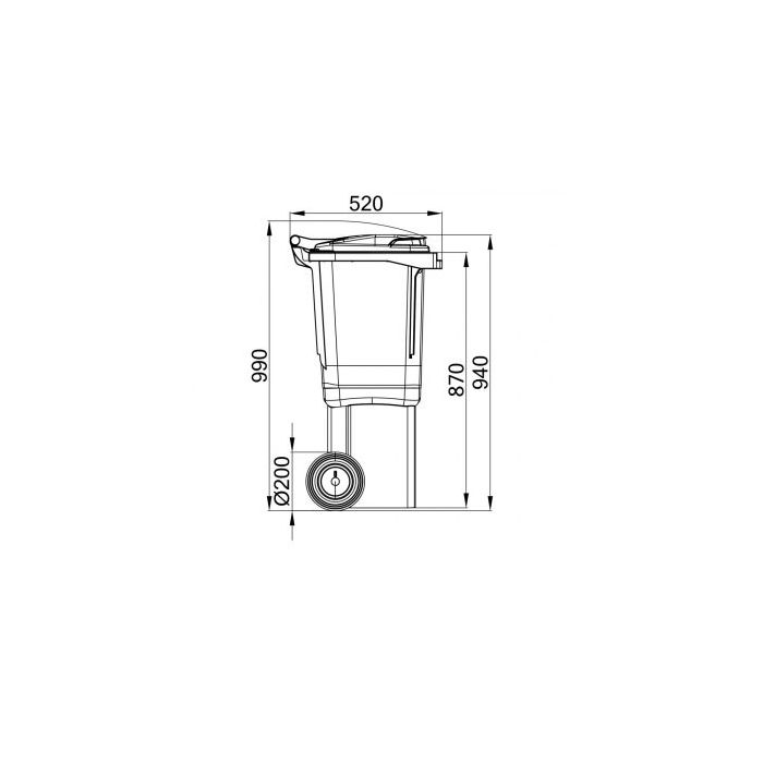 Afvalcontainer 60 liter grijs (7422247639615)