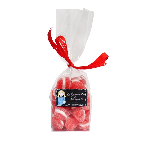 Sachet de confiseries - Petits Cœurs à la cerise 230g