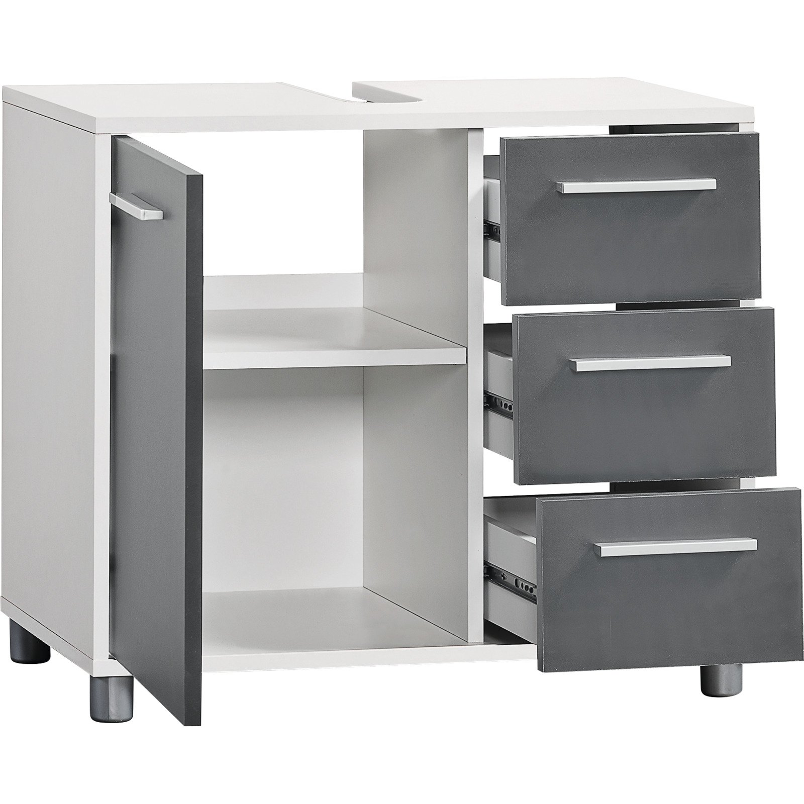 Lavaboy Betty 2 Dekor anthrazit-weiss 64 x 56 x 34 cm