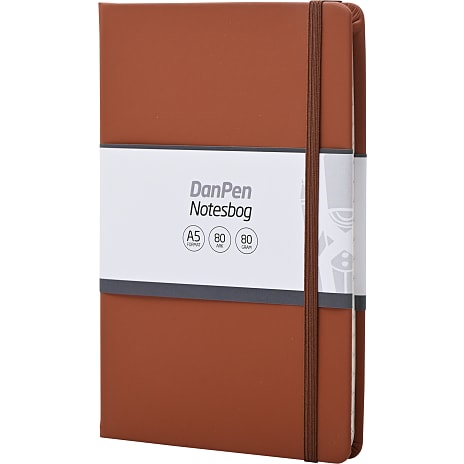 Danpen notesbog PU A5 - brun