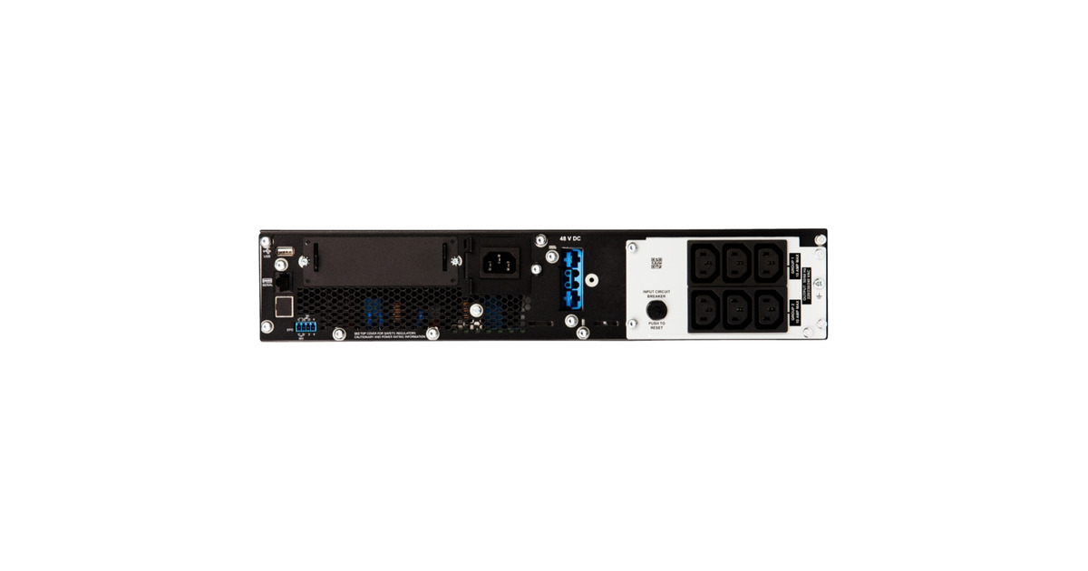 APCSmart-UPS On-Line 1500VA SRT1500RMXLI ups  (Zwart, 1500 W, 2U, 6x C13, SmartSlot, Verlengde runtime, Rail kit inbegrepen)