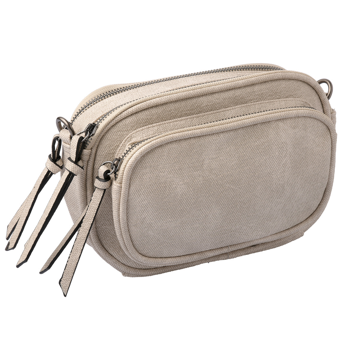 Gina Benotti Damen Tasche mit vier Fächern beige