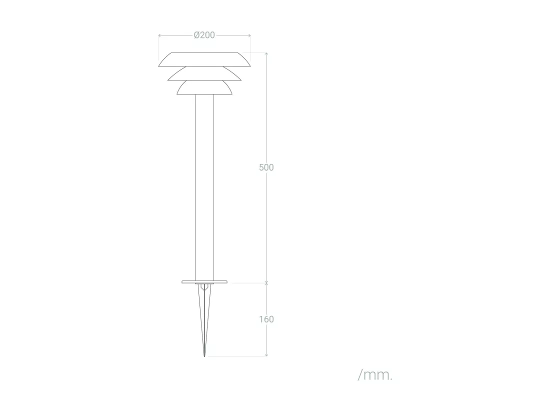 Balise sur Pied Extérieure Solaire LED 1,5W 50cm Aluminium Biel Noir