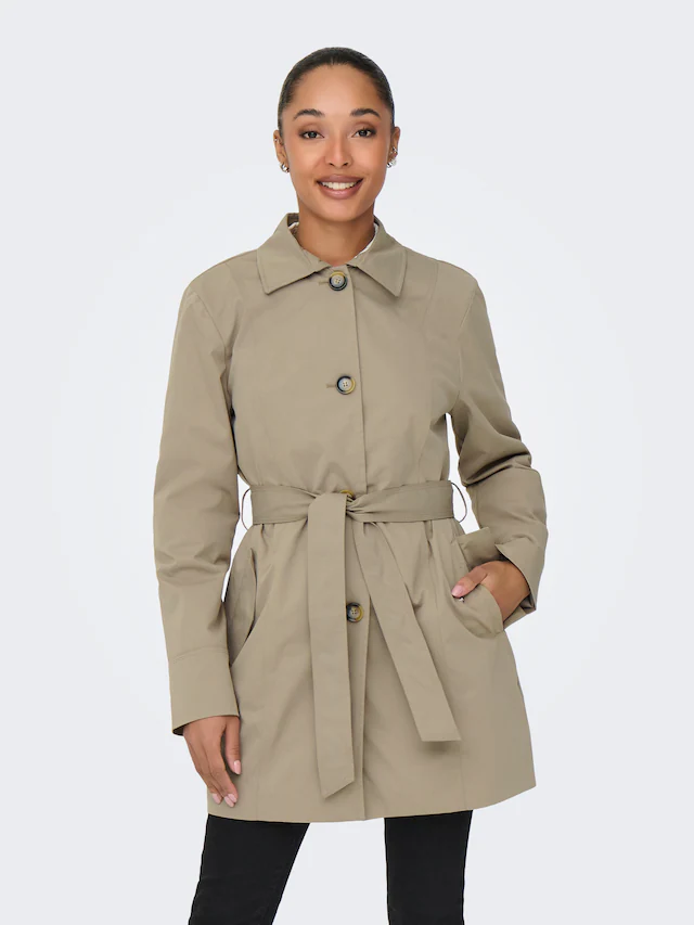 JDY Trenchcoat »JDYISADORA TRENCHCOAT OTW HAB NOOS«, mit Bindegürtel in der Taille