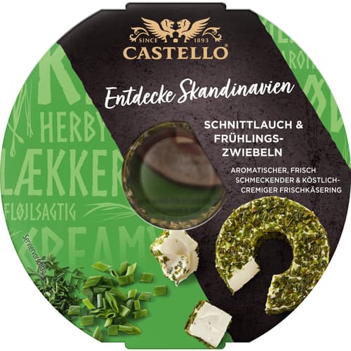 Castello Schnittlauch mit Frühlingszwiebeln, Frischkäsering