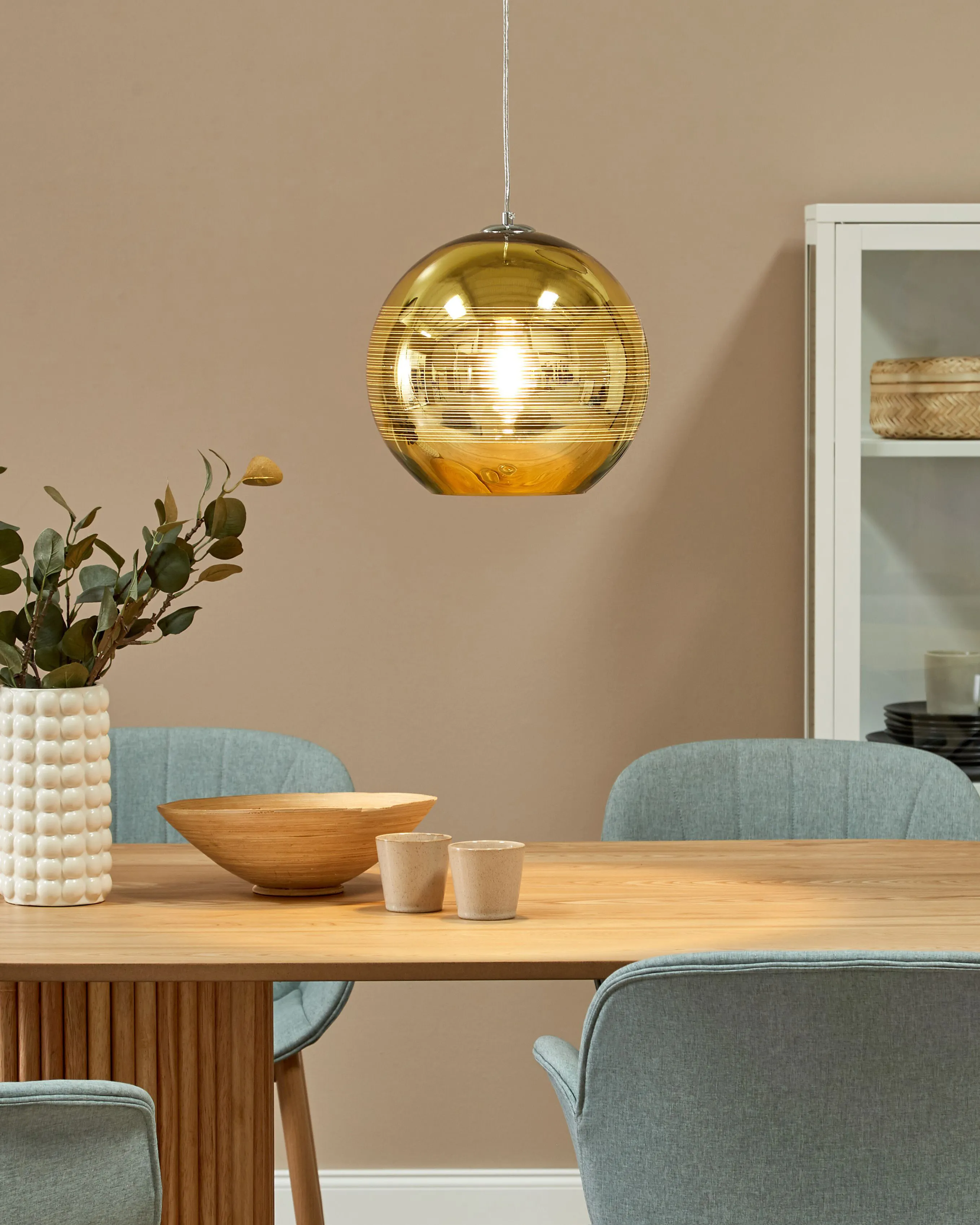 Hanglamp ASARO Glas Goud