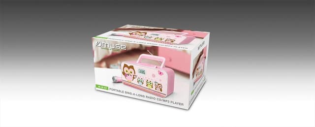 Muse M-29KP Pink/Image, 30 W, Bærbar radio CD/MP3-afspiller med USB,