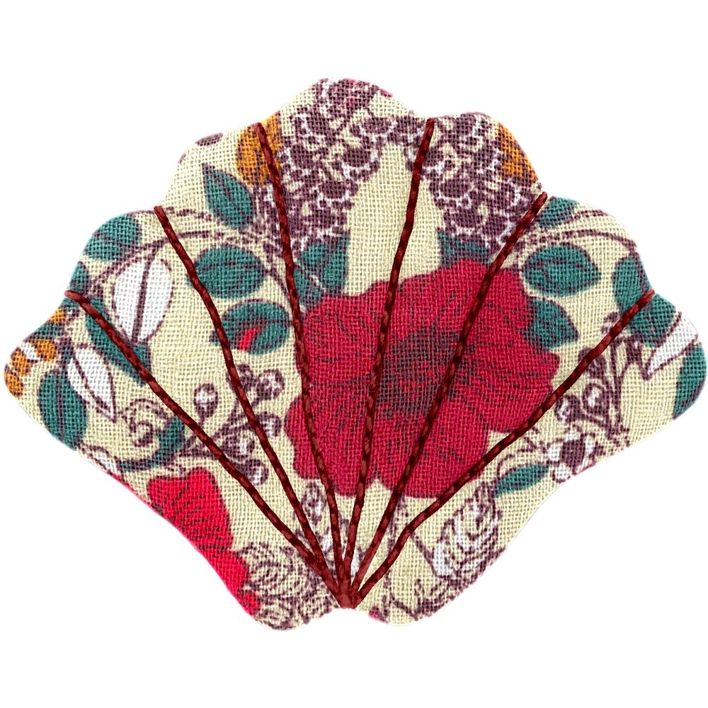 Barrette Coquillage Coquelicot