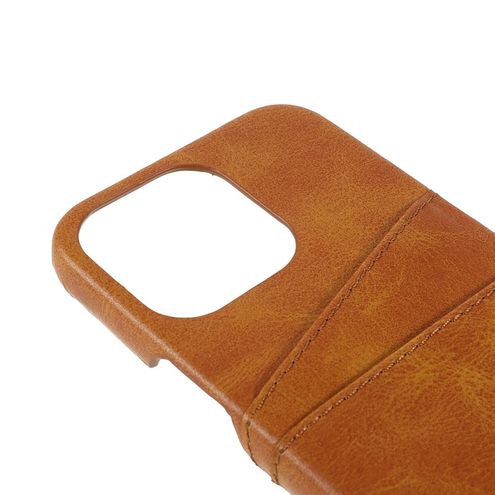 iPhone 13 Pro Leder Hülle Snap Case   Kartenfach - Hellbraun