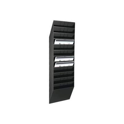 Durable Flexiboxx - Présentoir mural porte-document - 12 cases A4 paysage - noir