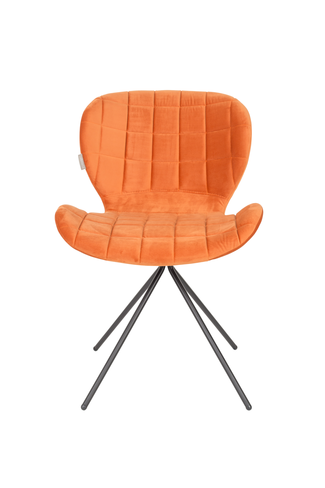 Zuiver OMG Velvet Eetkamerstoel - Set van 2 Zuiver OMG Velvet Eetkamerstoel Oranje - Set van 2