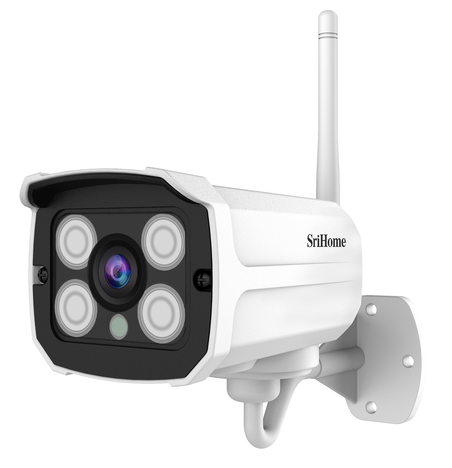 (2MP) 4x WiFi Internet IP NVR Überwachungskamera HD 1080p IR LED's Nachtsicht & Bewegungserkennung / AP / Audio / IP66 (iOS/Android)