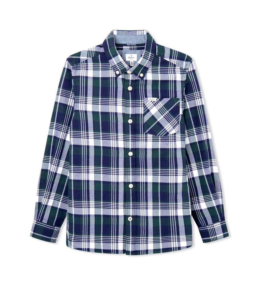 Camisa Pepe Jeans Darrell, azul marinho, verde