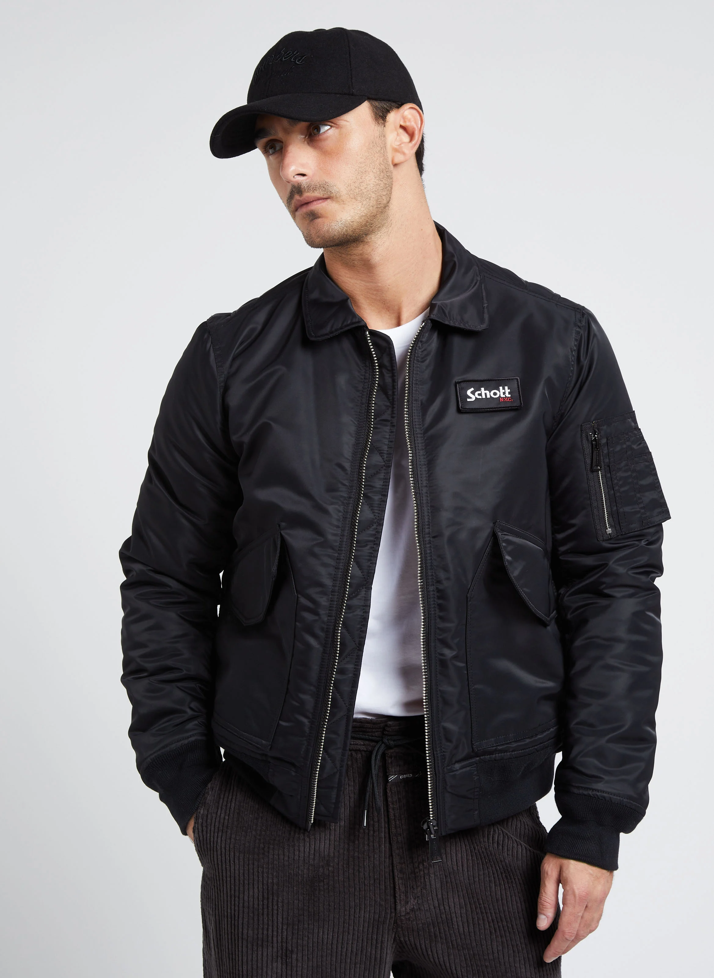 Blouson col classique | Noir
