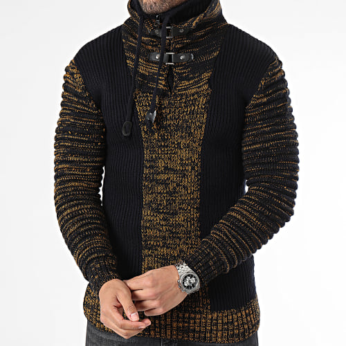 Pull Col Amplified Noir Camel