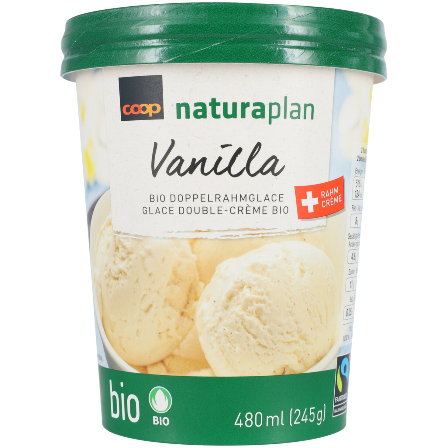 Naturaplan Bio Fairtrade Glace Vanille