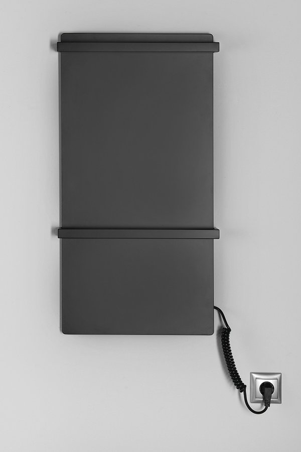 Sapho Elmis elektrische radiator 40x80cm 120W zwart mat