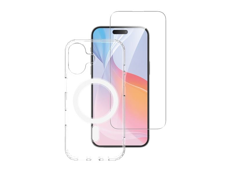 4smarts 360° Premium Set iPhone 16 Set aus Displayschutzfolie und hochfester Schutzhülle für das iPhone 16