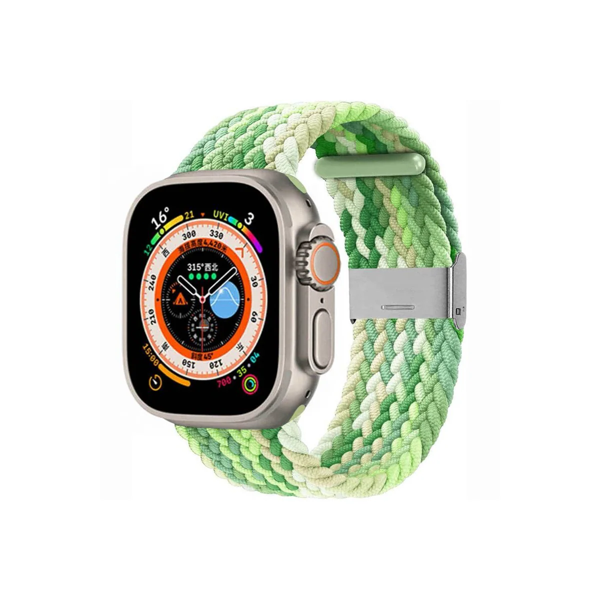 Flettet klokkerem Apple Watch Ultra 2 (49mm) - Gradient green