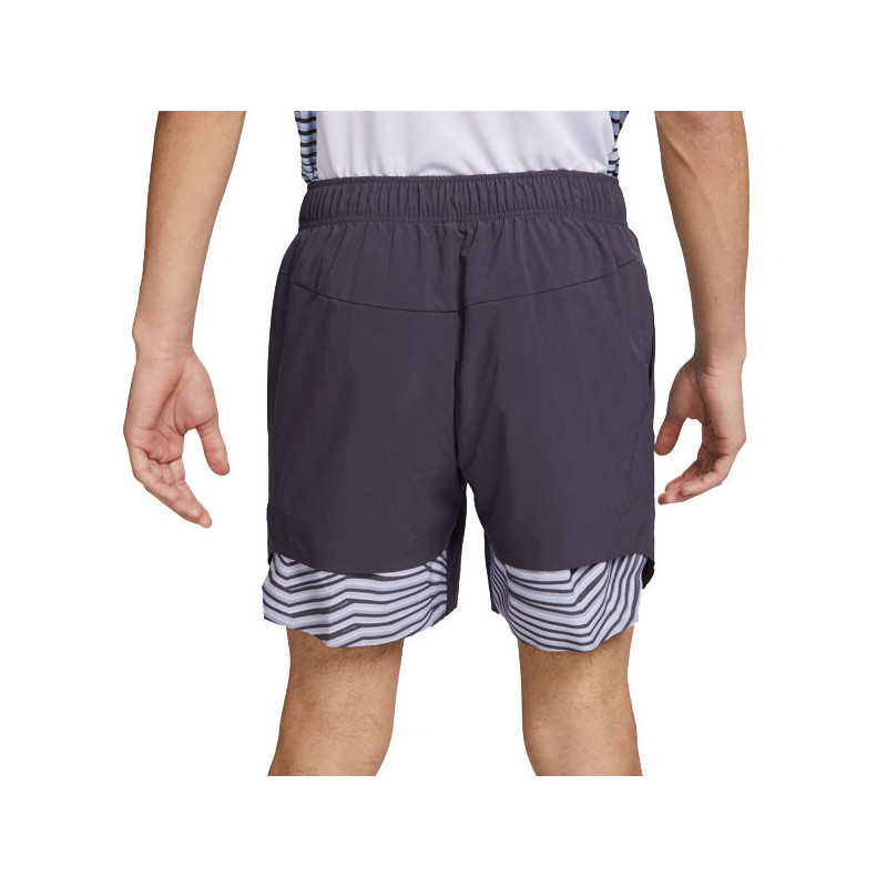 Short tennis Nike gris Dri-Fit Slam Roland Garros