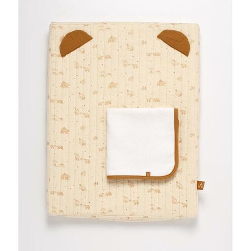 Matelas à langer + serviette éponge Orsino - Beige - SAUTHON Baby déco