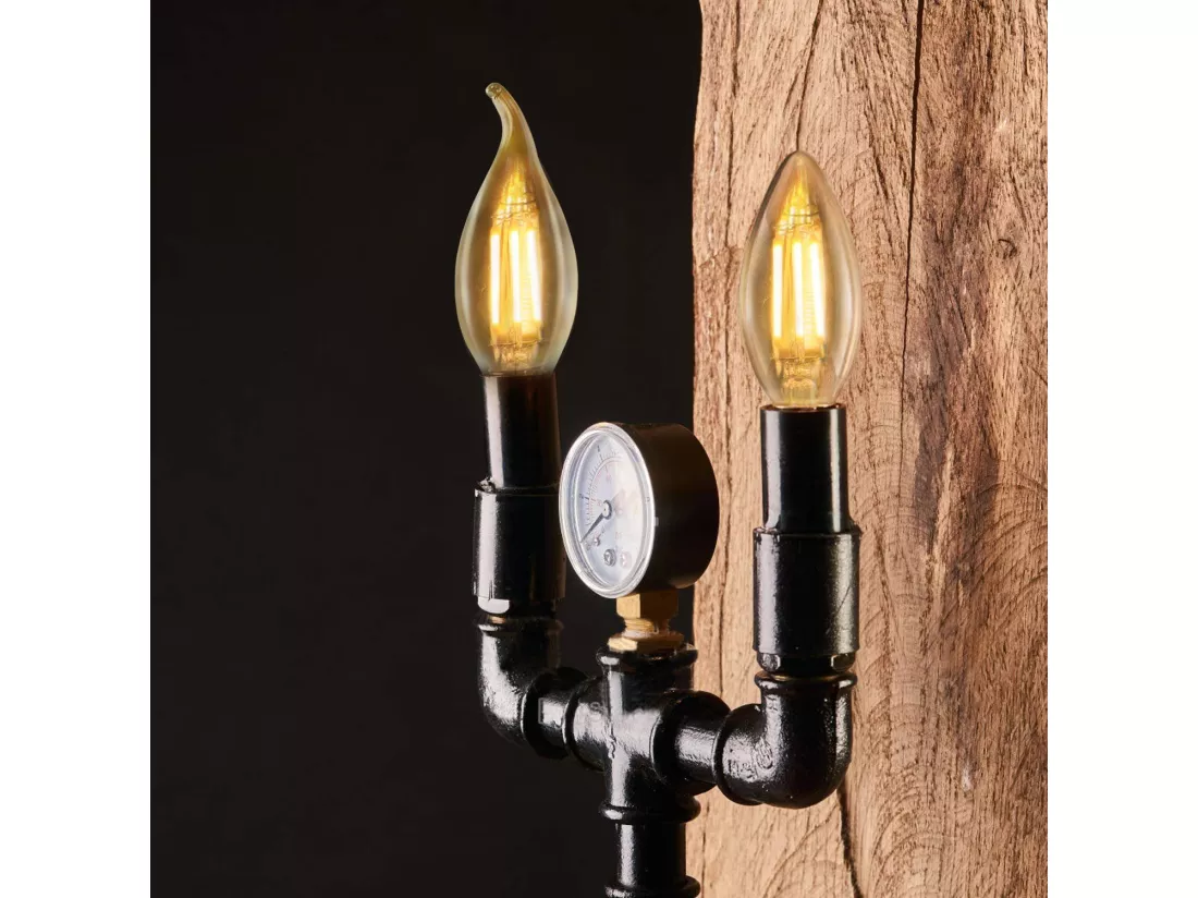 NETTLIFE Lot de 6 ampoules LED E14 bougies blanc chaud 4W 2700K filament rétro Edison, style vintage, économie d'énergie en verre - non dimmable