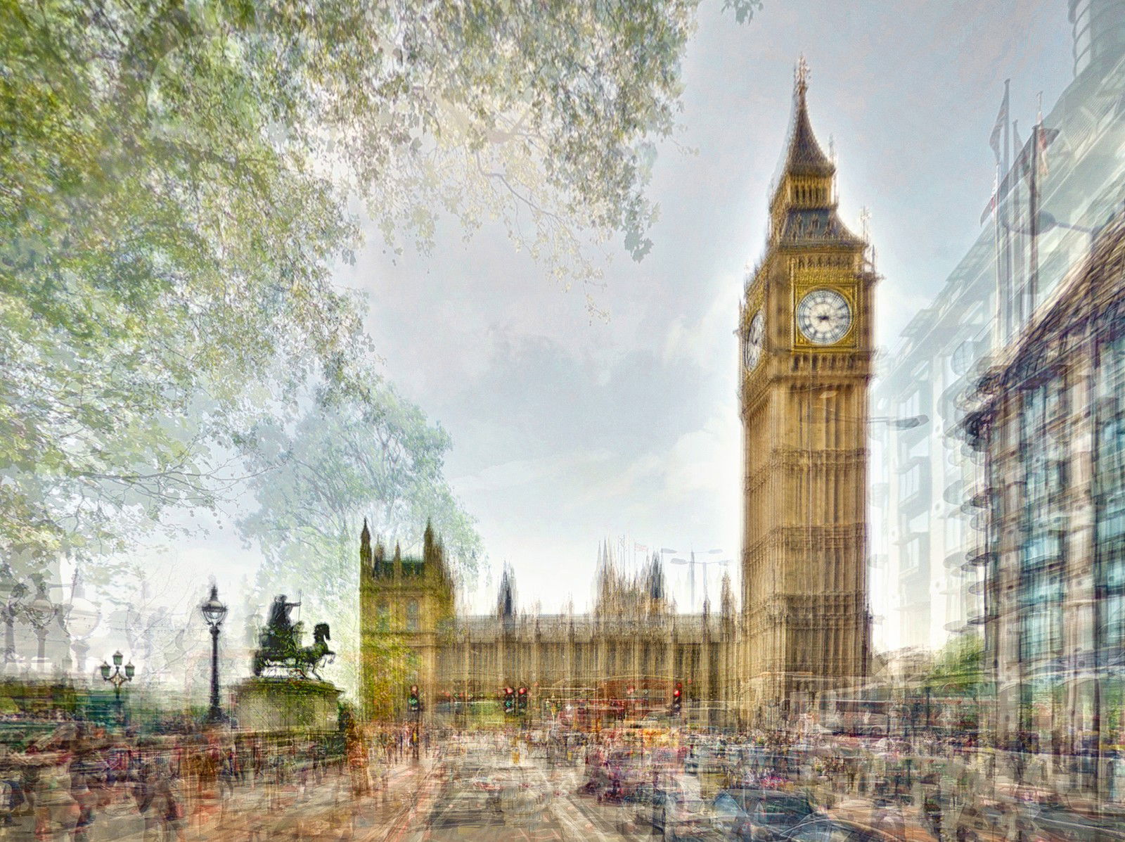 Approaching Big Ben by Pep Ventosa - Limited Edition. Edition of: 100. Signed.