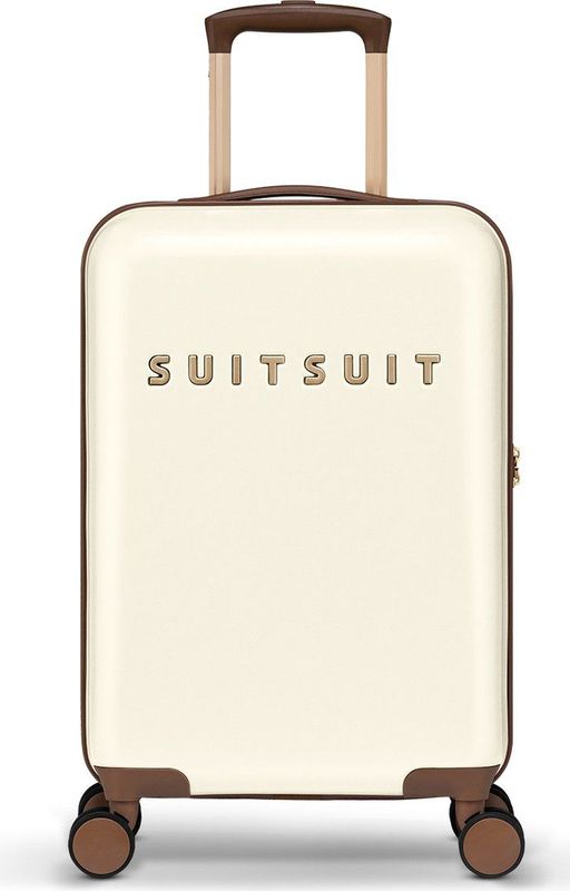 SUITSUIT Fab Seventies - Handbagage koffer - TSA Slot - 55cm - 33L - Wit