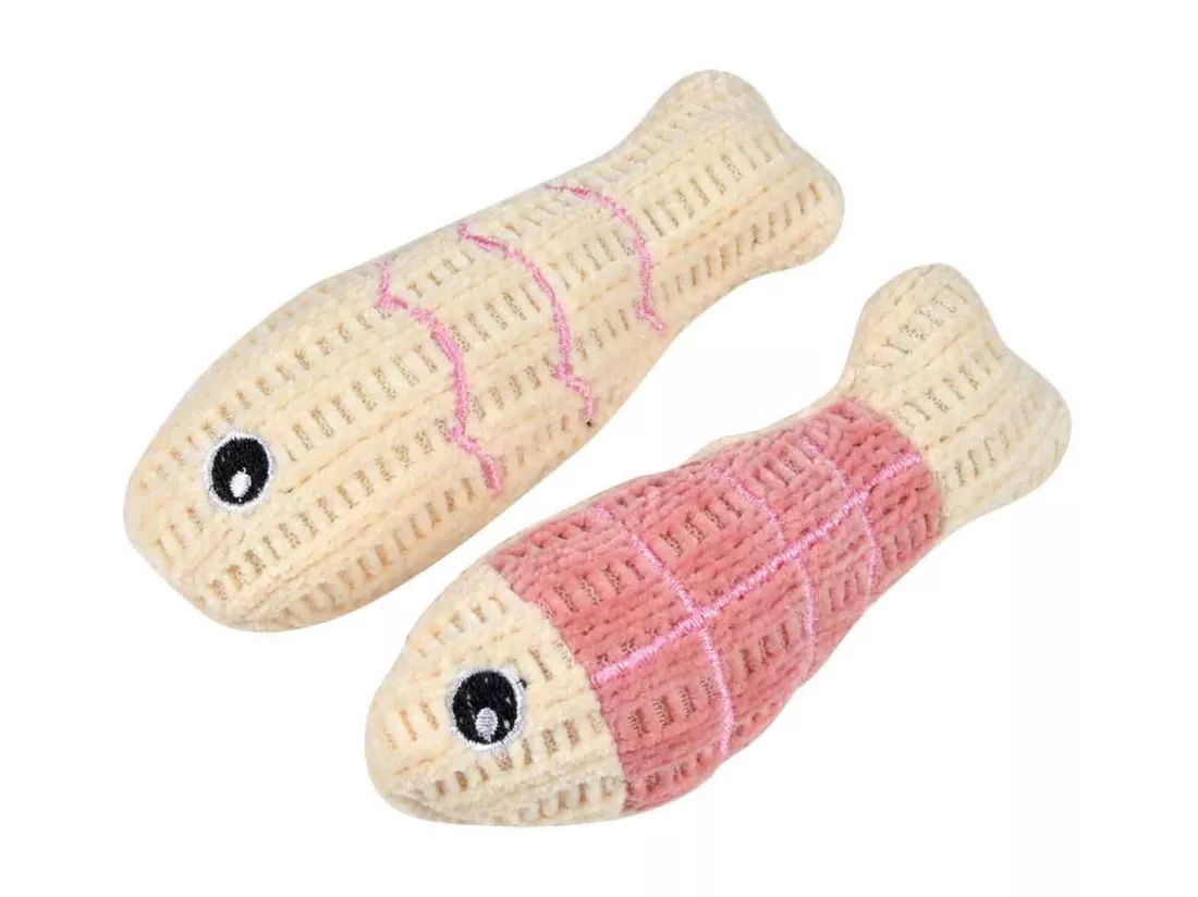 Lot de 2 Jouets Poisson pour Chat 