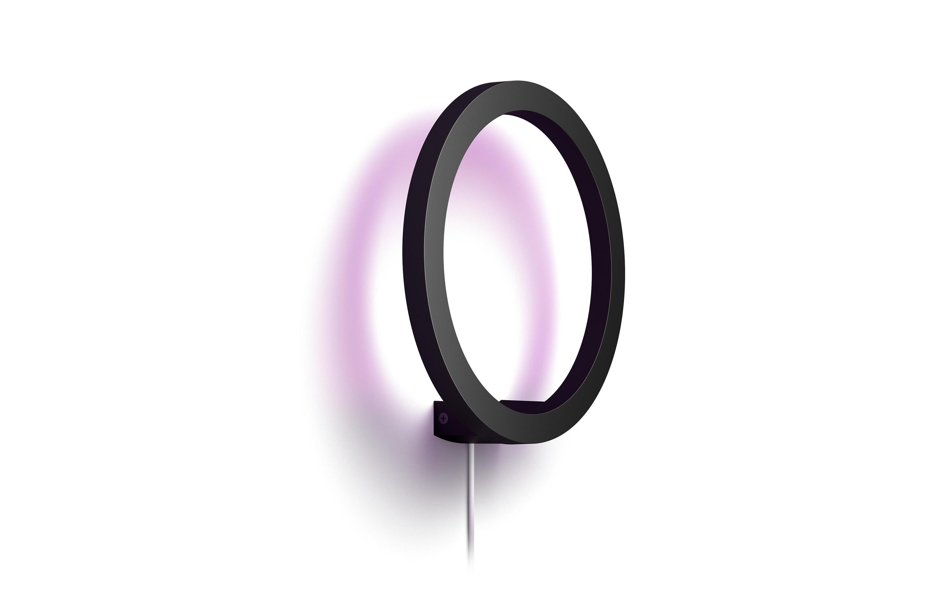 White & Color Ambiance Sana Wandleuchte Schwarz<br>LED-Wandleuchte
