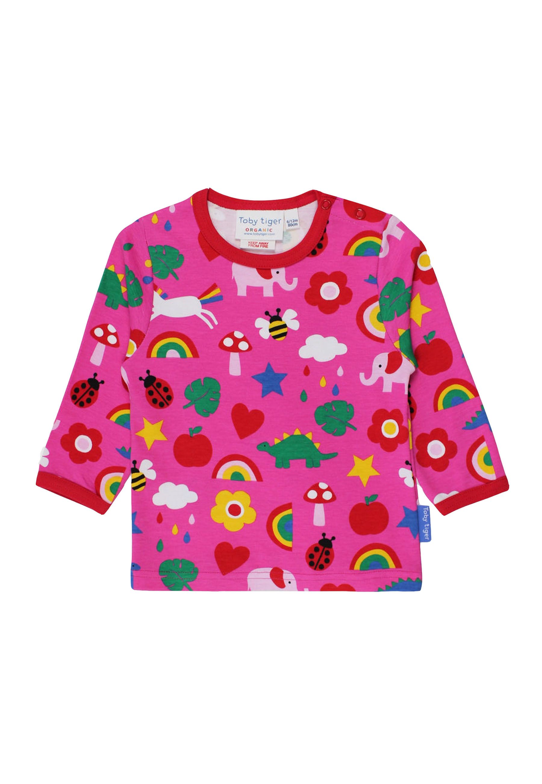 Toby Tiger Langarmshirt mit farbenfrohem Print