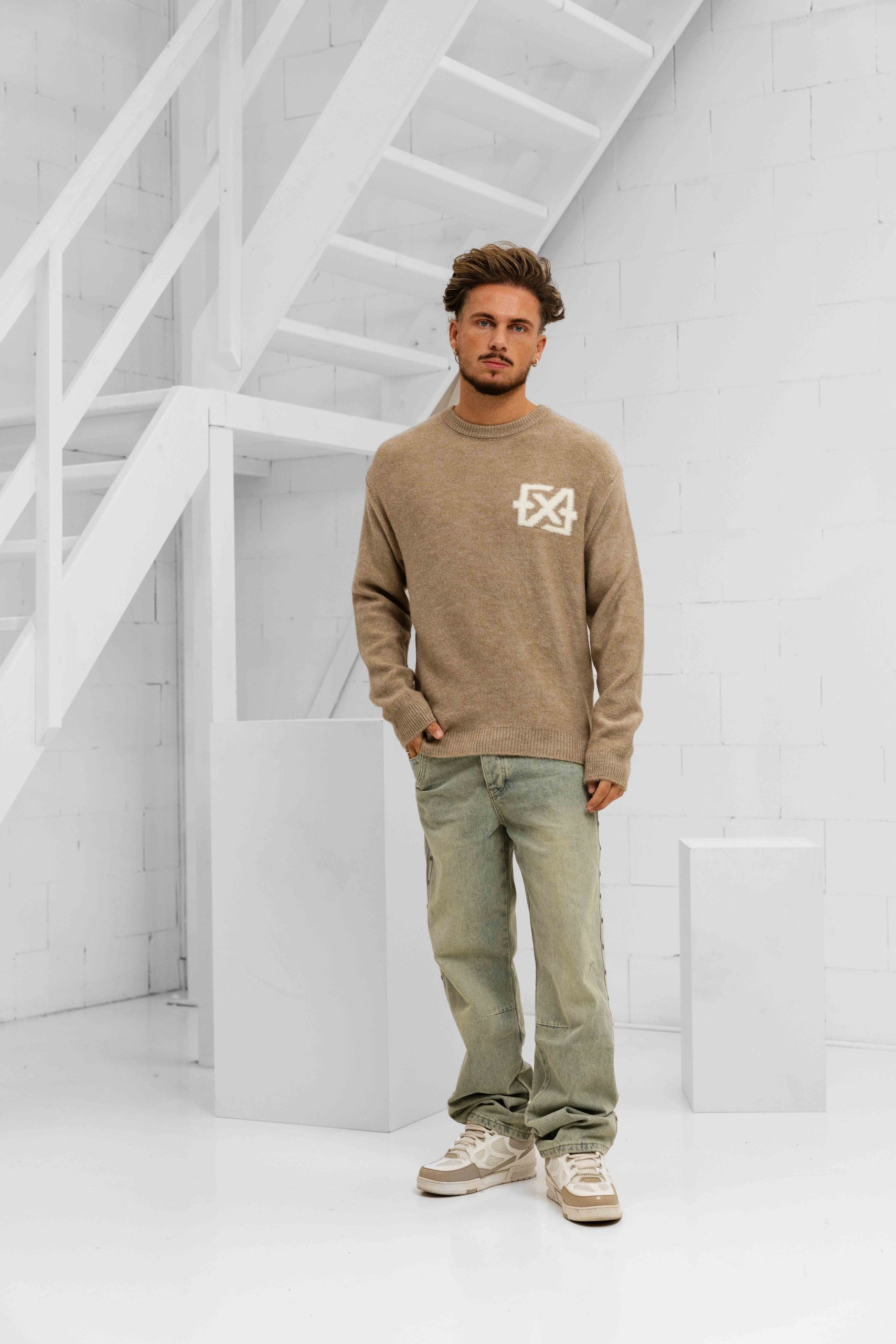 XPLCT Trust Sweater Heren Beige