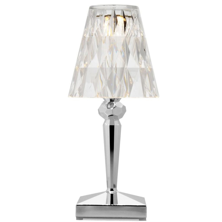 Kartell Battery tafellamp LED oplaadbaar chroom