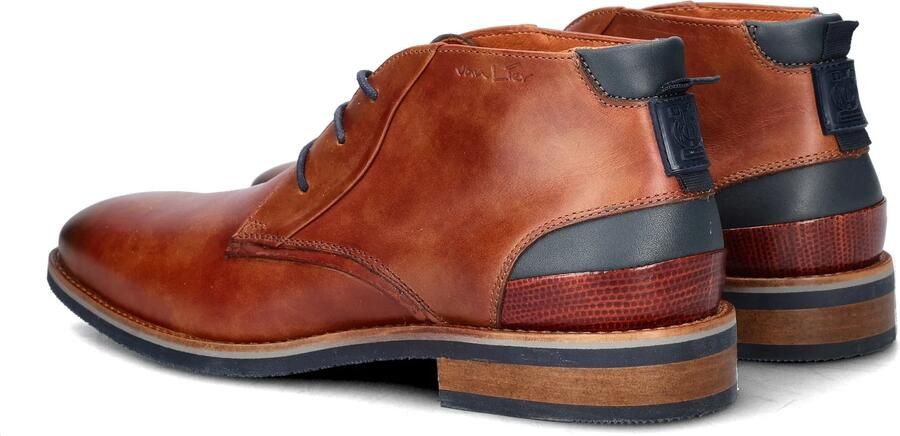 Van Lier Amalfi leren veterschoenen cognac