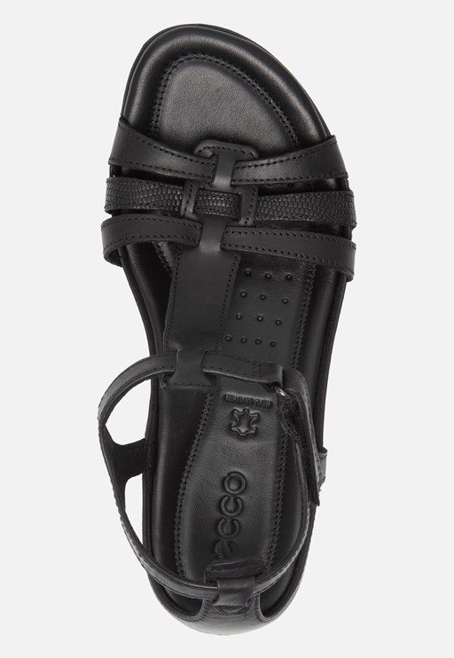 Ecco Flash Sandalen zwart Leer